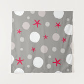 Abstract seamless vintage pattern on grey backgrou タペストリー (正面(横))