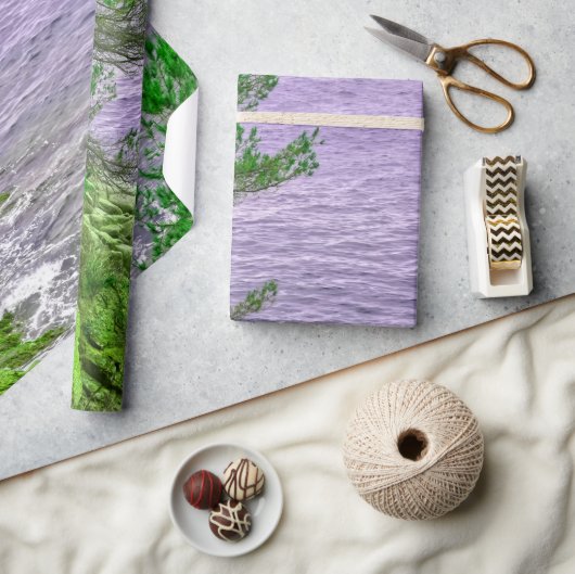 Abstract Seascape ラッピングペーパー (クラフト)