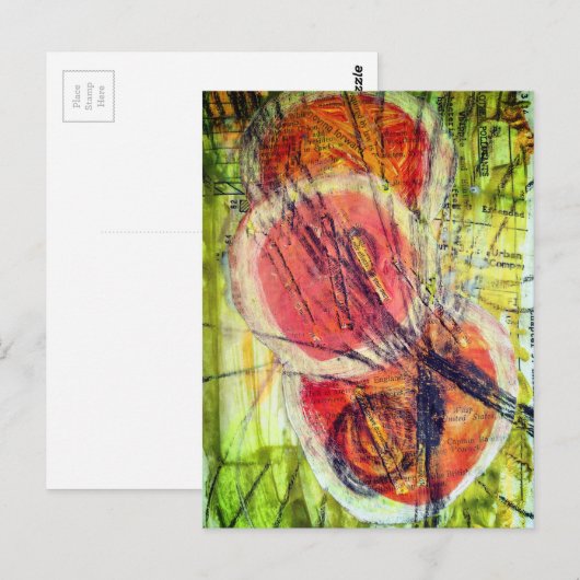 abstract severe dizziness circles collage ポストカード (正面/裏面)