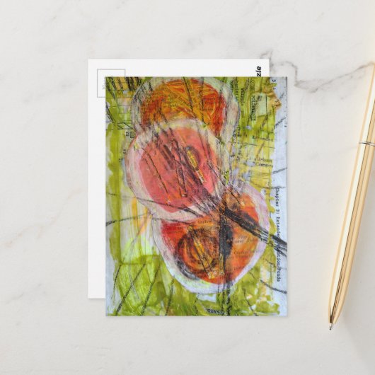 abstract severe dizziness moving foward collage  ポストカード (正面/裏面インサイチュ)