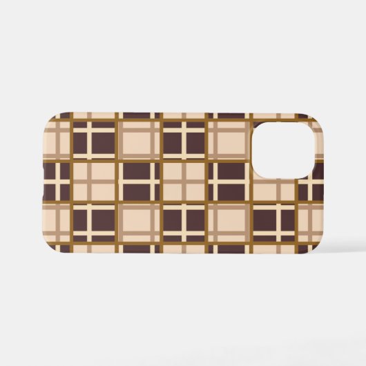 Abstract Shades of Brown iPhone 12 Mini Case iPhoneケース (裏面横)