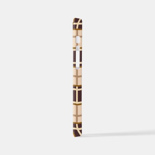 Abstract Shades of Brown iPhone 12 Mini Case iPhoneケース (左側面)