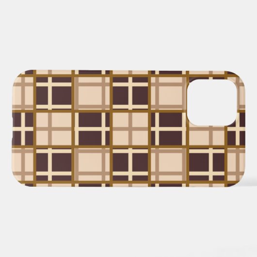 Abstract Shades of Brown iPhone 12 Pro Case iPhoneケース (裏面横)