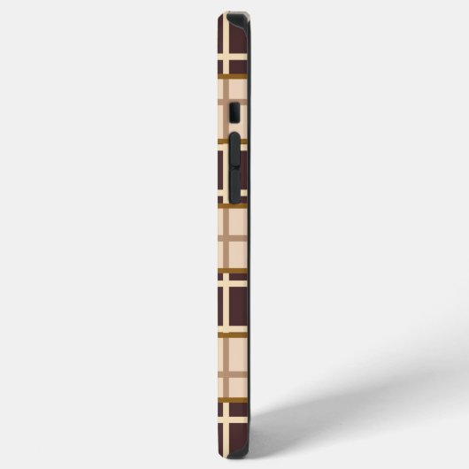 Abstract Shades of Brown iPhone 12 Pro Max Case iPhoneケース (左側面)