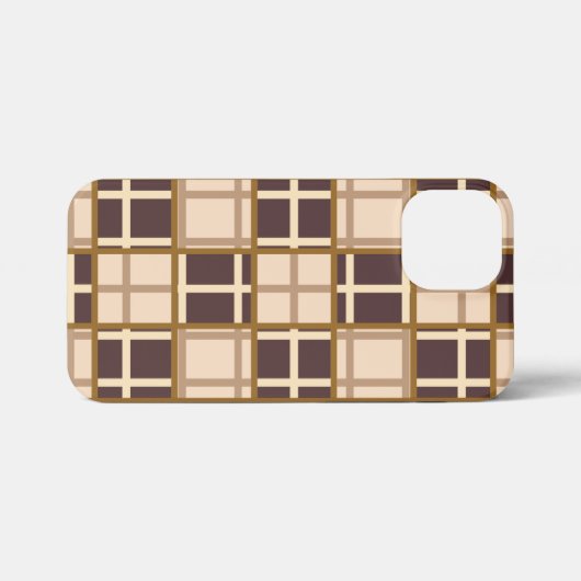Abstract Shades of Brown iPhone 13 Mini Case iPhoneケース (裏面横)
