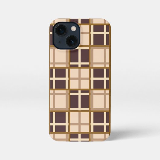 Abstract Shades of Brown iPhone 13 Mini Case iPhoneケース (裏面)
