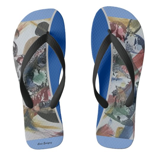 Abstract Shadow Flip Flops ビーチサンダル (フットベッド)