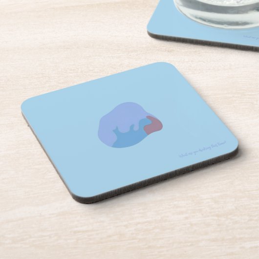 Abstract Shape Coaster - Blue Toned コースター (左側)
