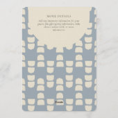 Abstract Shape Geometric Gender Neutral Blue Beige 招待状 (裏面)