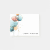 Abstract shapes and lines blue pink terracotta ポストイット (正面)