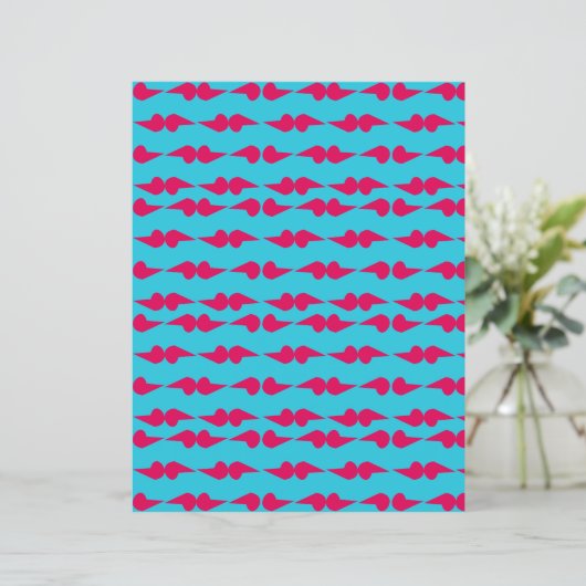 Abstract Shapes pink and teal scrapbook paper (スタンド正面)