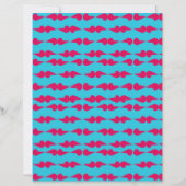 Abstract Shapes pink and teal scrapbook paper (正面)