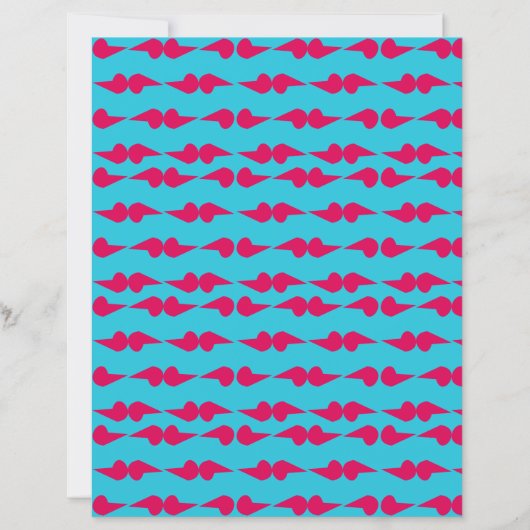 Abstract Shapes pink and teal scrapbook paper (正面)