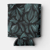 Abstract Shattered Glass Blue Pattern Can Cooler 缶クーラー (正面)