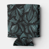 Abstract Shattered Glass Blue Pattern Can Cooler 缶クーラー (裏面)