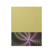 Abstract Shiny Trippy Colorful 3D Fractal Art ノートパッド (回転)