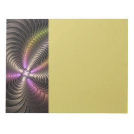 Abstract Shiny Trippy Colorful 3D Fractal Art ノートパッド