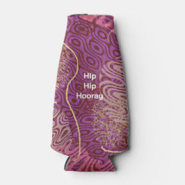 Abstract Silhouette Art Hip Hip Hooray Birthday ボトルクーラー