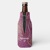 Abstract Silhouette Art Hip Hip Hooray Birthday ボトルクーラー (ボトル裏面)