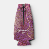 Abstract Silhouette Art Hip Hip Hooray Birthday ボトルクーラー (裏面)