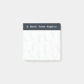 Abstract Sketchy Lines Personalized Deep Charcoal ポストイット (正面)