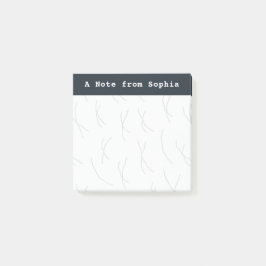 Abstract Sketchy Lines Personalized Deep Charcoal ポストイット