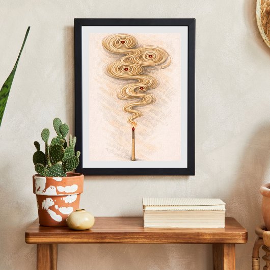 abstract smoke art | matchstick illustration ポスター