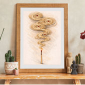 abstract smoke art | matchstick illustration ポスター