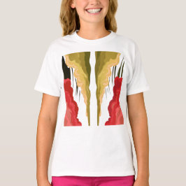Abstract Smoke Burst – Red & Yellow Energy Art Tシャツ