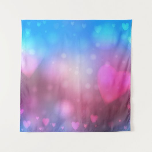 Abstract smooth blur blue and pink background with タペストリー (正面)