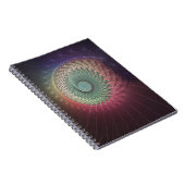 Abstract Snail Colorful Modern Fractal Art ノートブック (右側)