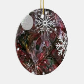 Abstract Snowflake Holiday Ornament セラミックオーナメント (右)