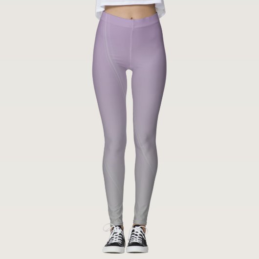 Abstract Soft Lavender and Gray Gradient Backgroun レギンス (正面)