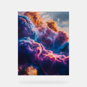 Abstract Space Nebula Art - Colorful Cosmic アクリルサイン (正面)