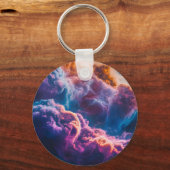 Abstract Space Nebula Art - Colorful Cosmic キーホルダー (正面)