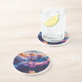 Abstract Space Nebula Art - Colorful Cosmic コースター (側面)