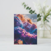 Abstract Space Nebula Art - Colorful Cosmic シーズンポストカード (スタンド正面)