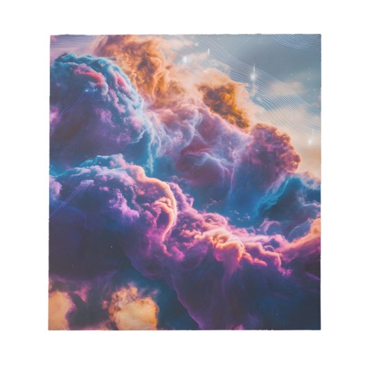 Abstract Space Nebula Art - Colorful Cosmic ノートパッド (正面)