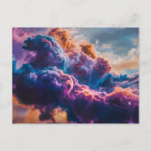 Abstract Space Nebula Art - Colorful Cosmic ポストカード (正面)