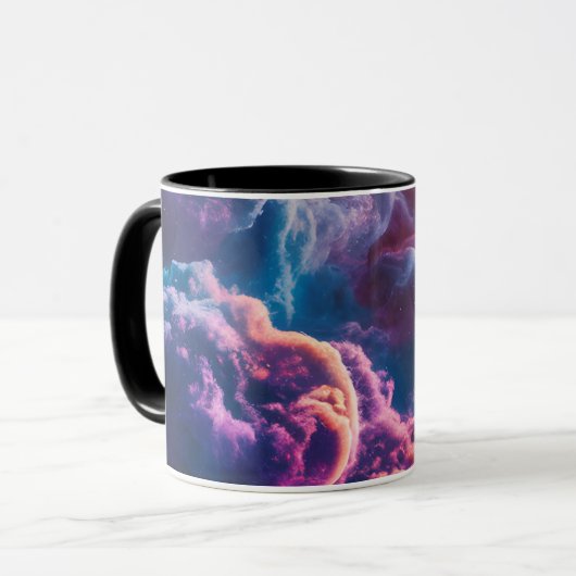 Abstract Space Nebula Art - Colorful Cosmic マグカップ (正面左)