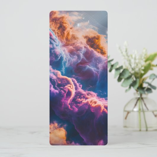 Abstract Space Nebula Art - Colorful Cosmic 招待状 (スタンド正面)