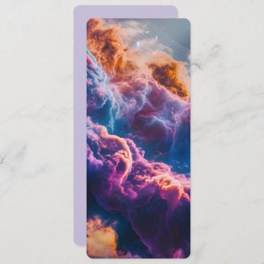 Abstract Space Nebula Art - Colorful Cosmic 招待状 (正面/裏面)