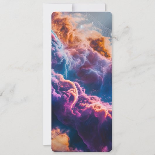 Abstract Space Nebula Art - Colorful Cosmic 招待状 (正面)