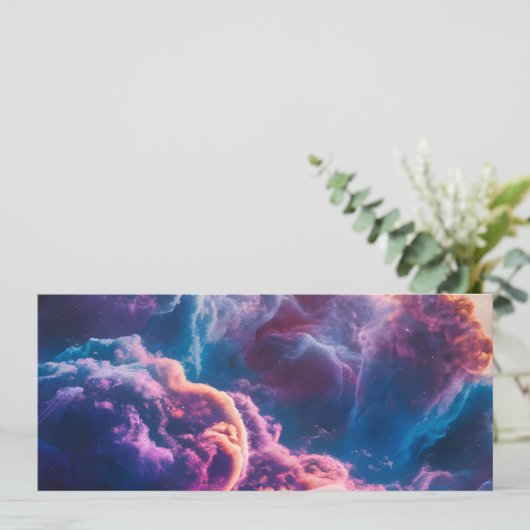 Abstract Space Nebula Art - Colorful Cosmic 招待状 (スタンド正面)