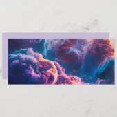 Abstract Space Nebula Art - Colorful Cosmic 招待状 (正面/裏面)