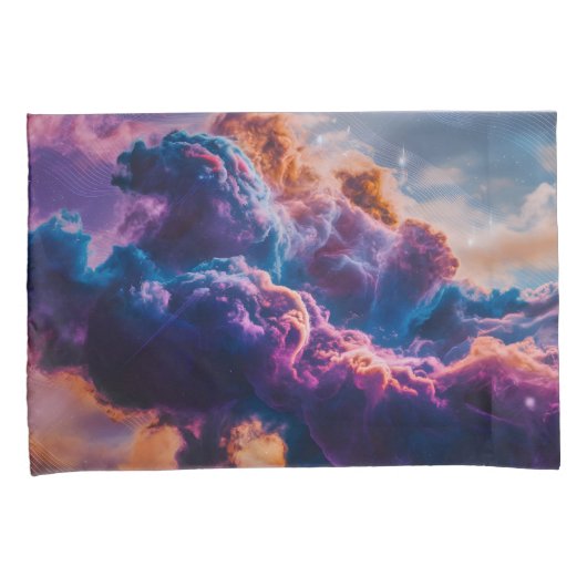 Abstract Space Nebula Art - Colorful Cosmic 枕カバー (正面右)