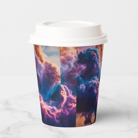 Abstract Space Nebula Art - Colorful Cosmic 紙コップ (左)