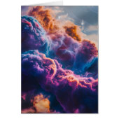 Abstract Space Nebula Art - Colorful Cosmic Card (正面)