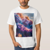 Abstract Space Nebula Art - Colorful Cosmic Tシャツ (正面)