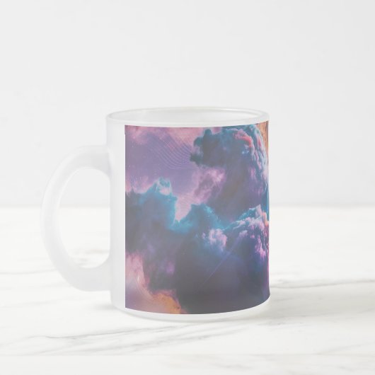 Abstract Space Nebula Art - Colorful Mug フロストグラスマグカップ (左)